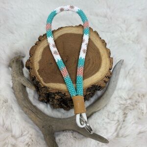 Bead Wrapped Wristlet Keychain